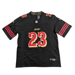 McCaffrey San Francisco 49ers Black Rivalries Vapor FUSE Jersey Stitched Large
